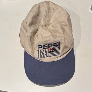 Vintage Pepsi USA Beige and Navy Cap